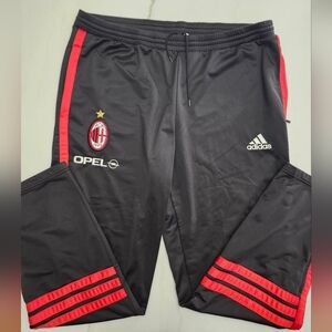AC Milan Adidas Black and Red Men's Joggers
